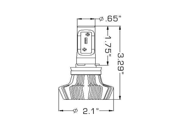 Oracle Lighting H16 LED Headlight Bulb (MPN: 5237-001)