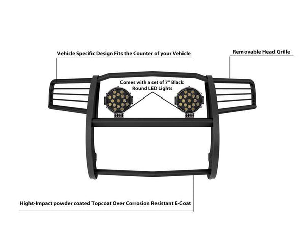 Black Horse Grille Guard Kit (MPN: 17A080202MA-PLB)