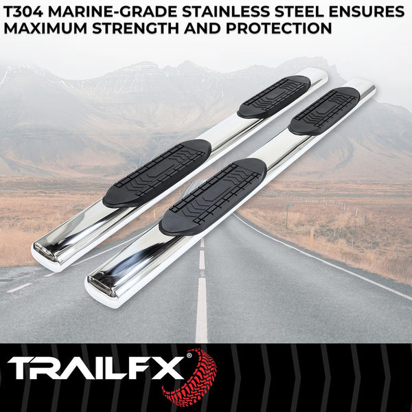 TrailFX 6 Inch Oval Straight Nerf Bar (MPN: A8215S)