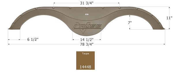 Icon Fender Skirt for Tandem Axle RVs (MPN: 14448)