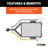 CURT 4-Way Flat Trailer Wiring Connector (MPN: 57220)