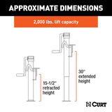 CURT Manual Sidewind Trailer Tongue Jack (MPN: 28306)