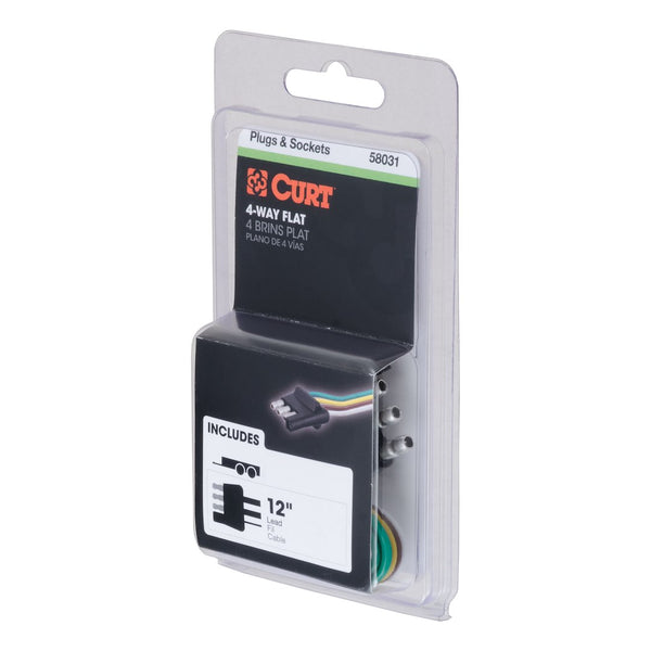 Curt 4-Way Flat Trailer Wiring Connector (MPN: 58031)