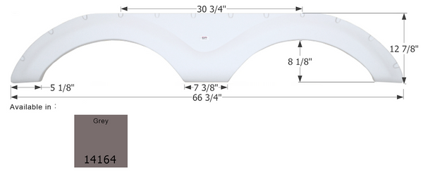 Icon Fender Skirt for Tandem Axle (MPN: 14164)