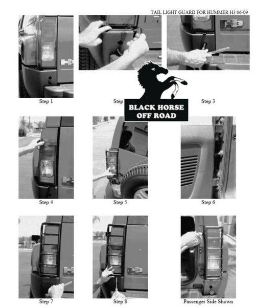 Black Horse Off Road Tail Light Guard (MPN: 7G020206SS)
