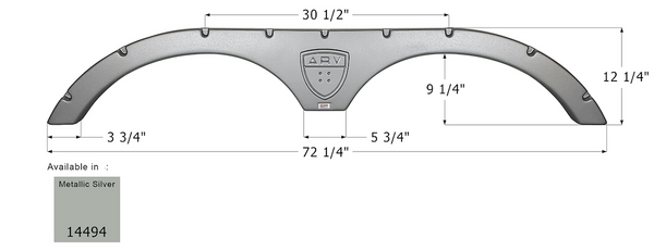 Icon Fender Skirt for Tandem Axle (MPN: 14494)