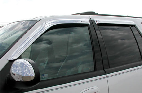 Rainguard Tape-Onz Low Profile Chrome Deflectors (MPN: 6140-8)