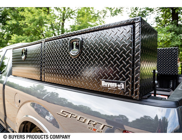 Buyers Products Gloss Black Diamond Tread Aluminum Topsider Tool Box (MPN: 1721551)