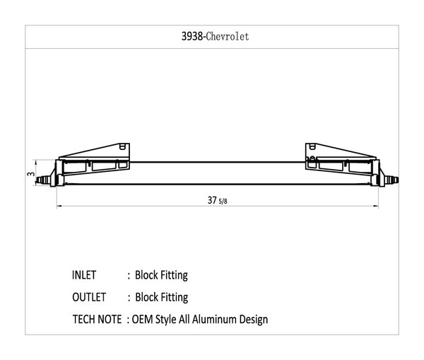 CSF Aluminum Crossflow Radiator (MPN: 3938)