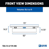 UWS Crossover Low Profile Tool Box (MPN: TBS-72-LP-PH-MB)