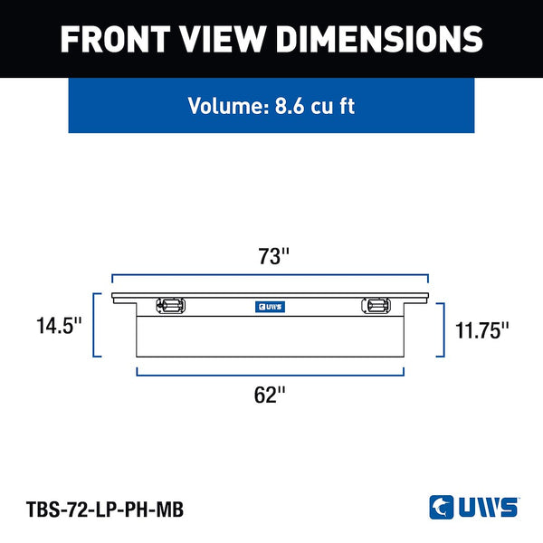UWS Crossover Low Profile Tool Box (MPN: TBS-72-LP-PH-MB)