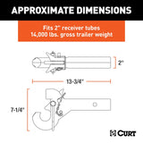 Curt Pintle Hook for Heavy-Duty Towing (MPN: 48405)