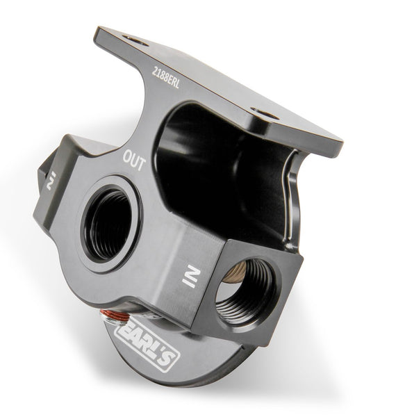 Earl's Billet Remote Oil Filter Mount (MPN: 2188ERL)