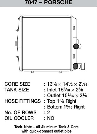 CSF Aluminum Radiator (MPN: 7047)