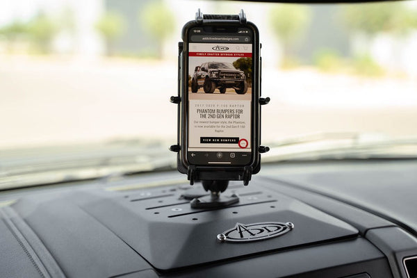 Mobile Electronics Device Mount Base for Ford F-150 and 2nd Gen Raptor (MPN: AC1101701NA)