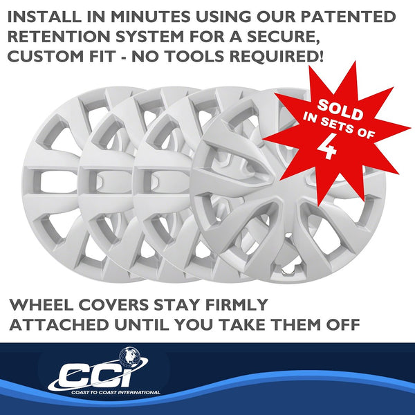 17 Inch 10 Spoke Silver Wheel Cover Set (MPN: IWC51917S)