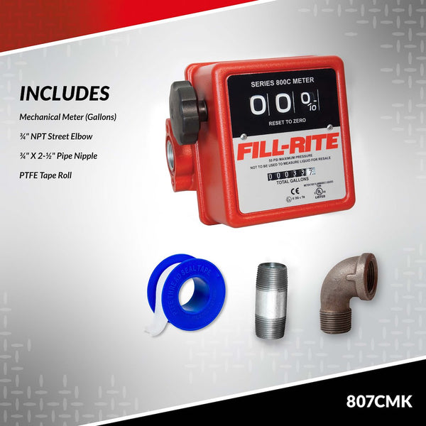 Fill-Rite Mechanical Flow Meter (MPN: 807CMK)