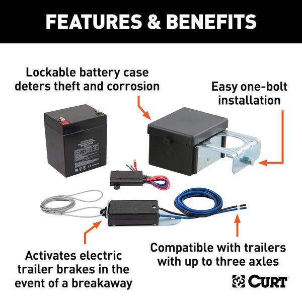 Curt Trailer Breakaway System Kit (MPN: 52028)