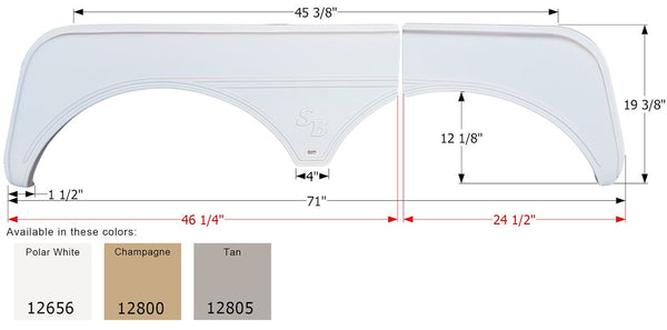 Icon Fender Skirt For Tandem Axles (MPN: 12656)