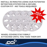 15 Inch 8 Spoke Wheel Cover Set (MPN: 54915S)