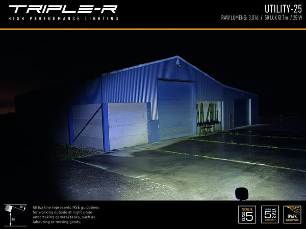 Triple-R Light Utility-25 Work Light (MPN: 00U25-US-B)