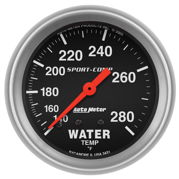 AutoMeter Sport-Comp Water Temperature Gauge (MPN: 3431)