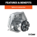 CURT 7-Way Round Trailer Wiring Connector (MPN: 58170)