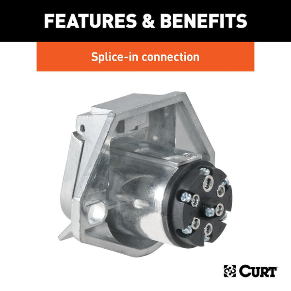 CURT 7-Way Round Trailer Wiring Connector (MPN: 58170)