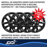 Coast To Coast Impostor Wheel Skin 18 Inch Gloss Black (MPN: IWCIMP416BLKN)