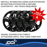 Coast To Coast 16 Inch Black Wheel Cover Set (MPN: IWC54116BLK)