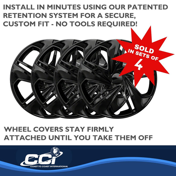 Coast To Coast 16 Inch Black Wheel Cover Set (MPN: IWC54116BLK)