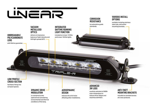 Triple-R Light Linear-6 Elite LED Light Bar (MPN: LNR-EL-6)