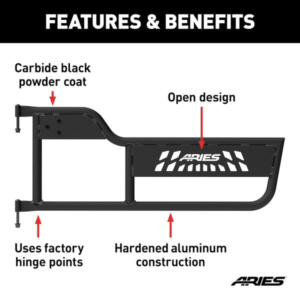 Aries Jeep Tube Doors (MPN: 1500100)