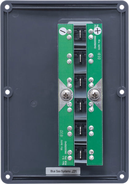 Blue Sea Switch Panel with 6 Rocker Switches (MPN: 4322-BSS)