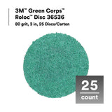 3M Roloc Green Corps Abrasive Disc (MPN: 36536)