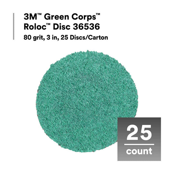 3M Roloc Green Corps Abrasive Disc (MPN: 36536)