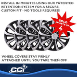 Coast To Coast 16 Inch Wheel Cover Set (MPN: 106116SB)