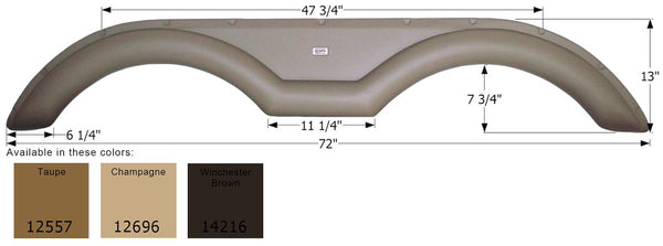 Icon Fender Skirt for Tandem Axle (MPN: 14216)