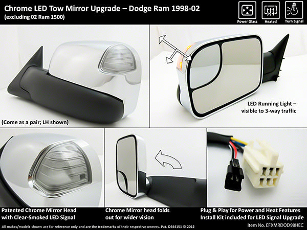 ProEFX Exterior Towing Mirror (MPN: EFXMRDOD98HEC)