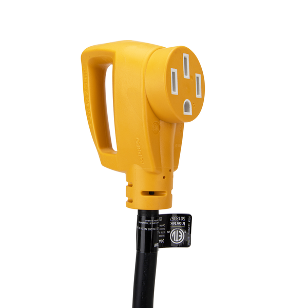 Camco Power Grip 30 Amp Male to 50 Amp Female Power Cord Adapter (MPN: 55460)