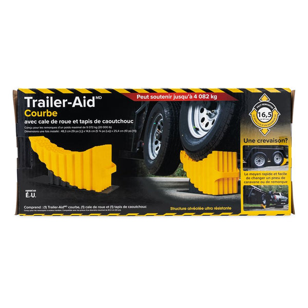 Camco Curved Trailer-Aid with Wheel Chock (MPN: 44436)
