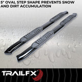 TrailFX 5 Inch Oval Bent Side Bars (MPN: A7086B)