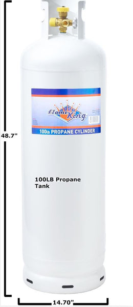 Flame King 100 Pound Multi-Valve Propane Tank (MPN: YSN100MLT-1)
