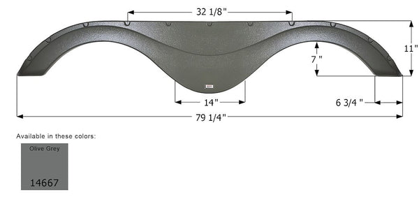 Icon Fender Skirt for Tandem Axle RVs (MPN: 14667)