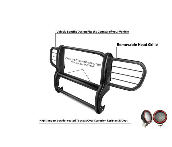 Black Horse Grille Guard Kit (MPN: 17A081000MA-PLFR)