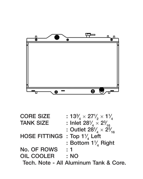 CSF Aluminum Radiator (MPN: 7000)
