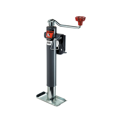 BullDog Manual Round Topwind Swivel Trailer Tongue Jack (MPN: 151401)