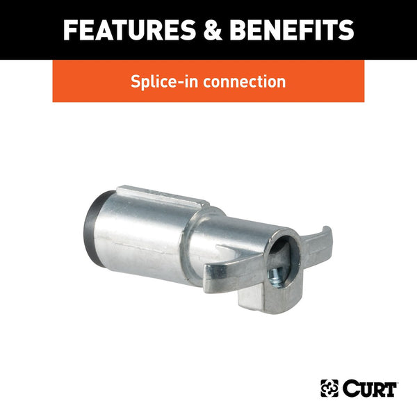 CURT 6-Way Round Trailer Wiring Connector (MPN: 58081)