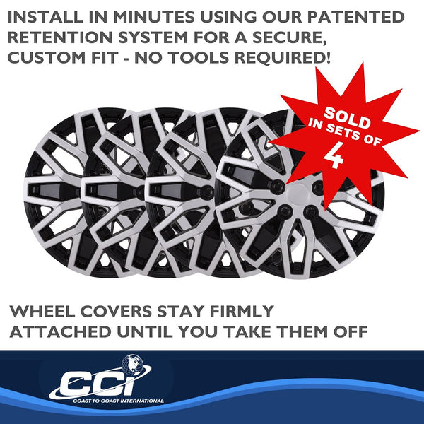 Coast To Coast 16 Inch Wheel Cover Set (MPN: 105116SB)