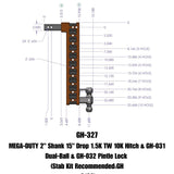 Gen-Y Hitch Mega-Duty Adjustable Drop Hitch (MPN: GH-327)